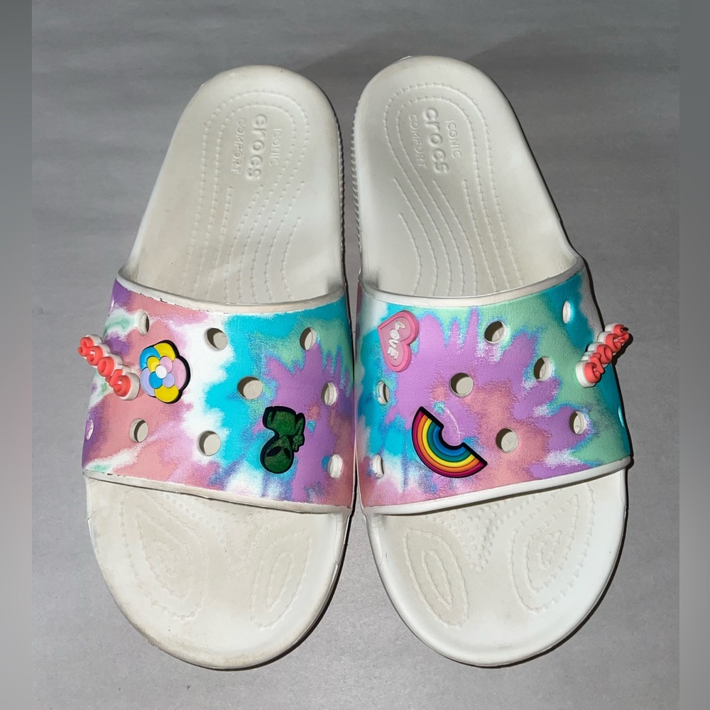 Crocs Tie Dye Sandals - Men's Size 8/ Women’s Size 10